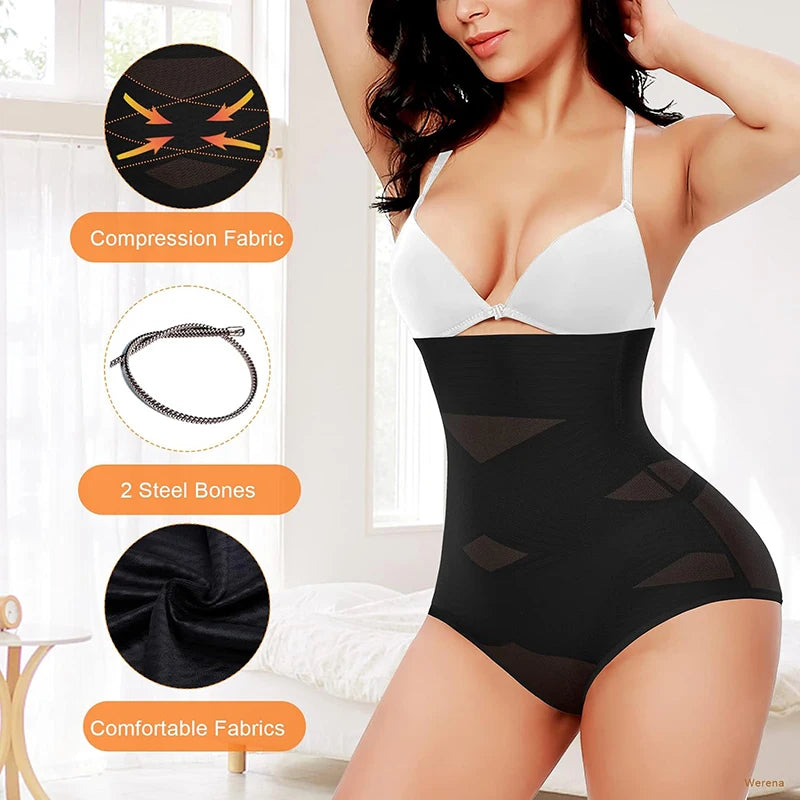 High Waisted Body Shaper X-Shaped Girdles Tummy Control Shapewear Panties Slimming Waist Trainer Butt Lifter Underwear Shapers