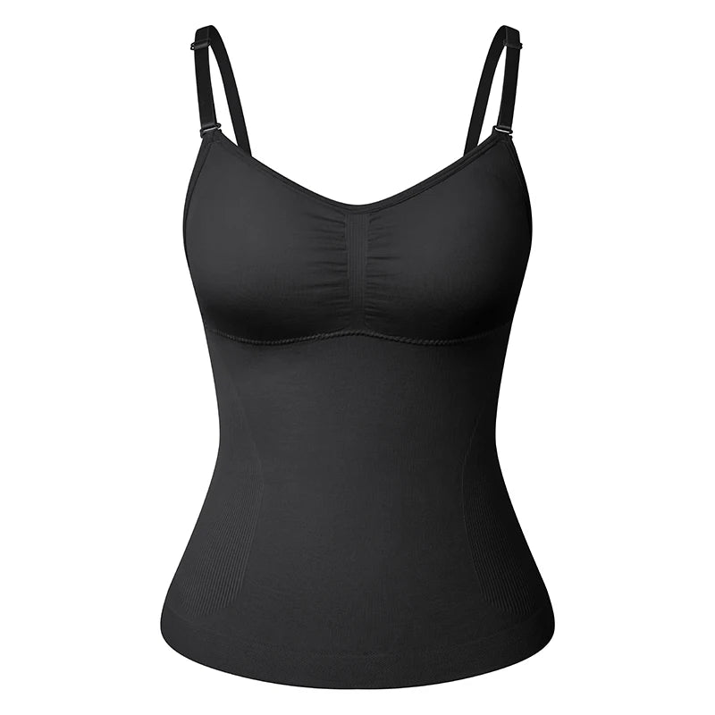 Padded Shaperwear Compression Camisole Body Shaper Woman Tummy Control Tank Tops Slimming Shapers Waist Trainer Corset Slim Vest