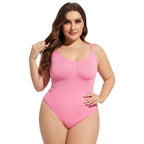Plus Size Bodysuit Plump Woman Tummy Control Shapewear Bottoming Shirt Oversized Ladies Tight Jumpsuit for Obese Females