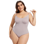 Plus Size Bodysuit Plump Woman Tummy Control Shapewear Bottoming Shirt Oversized Ladies Tight Jumpsuit for Obese Females