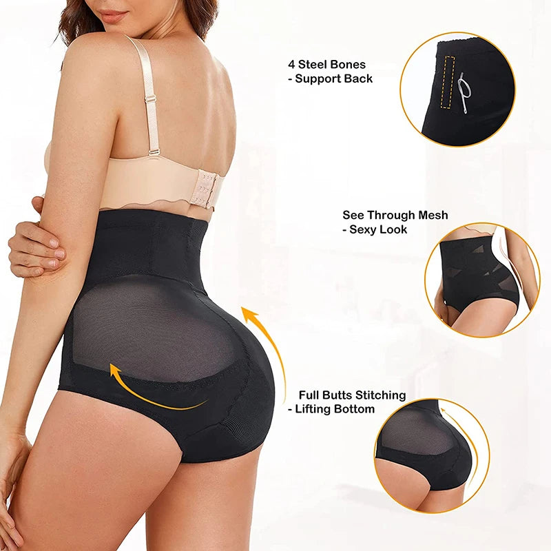High Waisted Body Shaper X-Shaped Girdles Tummy Control Shapewear Panties Slimming Waist Trainer Butt Lifter Underwear Shapers