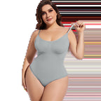Plus Size Bodysuit Plump Woman Tummy Control Shapewear Bottoming Shirt Oversized Ladies Tight Jumpsuit for Obese Females