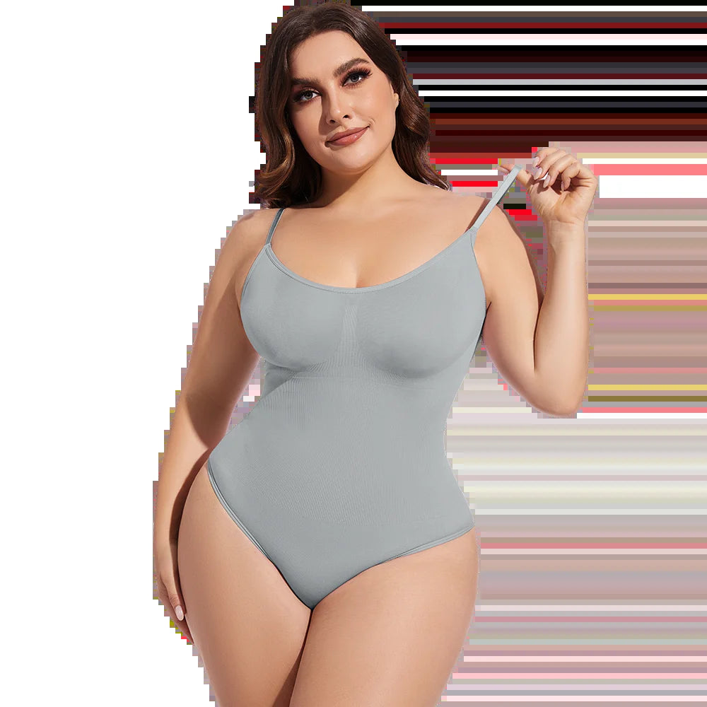 Plus Size Bodysuit Plump Woman Tummy Control Shapewear Bottoming Shirt Oversized Ladies Tight Jumpsuit for Obese Females