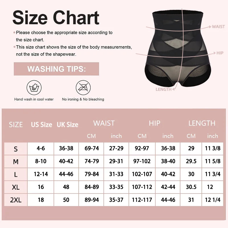 High-Waisted Body Shaper with X-Shaped