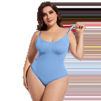 Plus Size Bodysuit Plump Woman Tummy Control Shapewear Bottoming Shirt Oversized Ladies Tight Jumpsuit for Obese Females